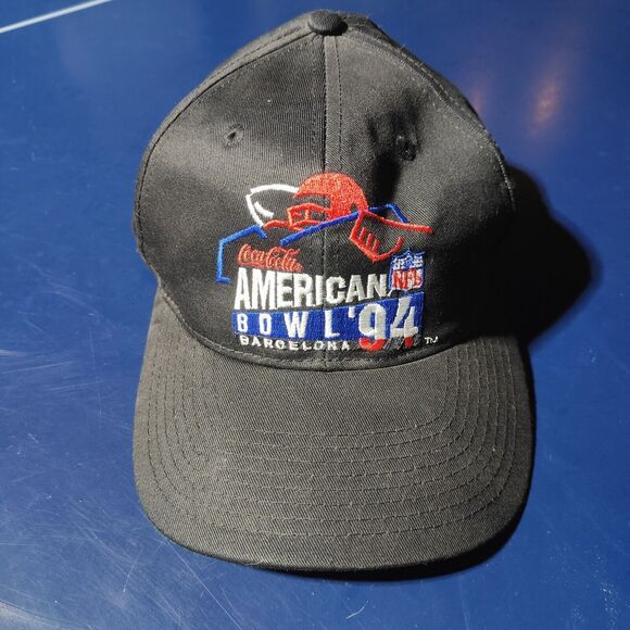 VTG 1994 NFL Snapback Hat Coca Cola American Bowl FOOTBALL PRO ONE Barcelona - Picture 1 of 4